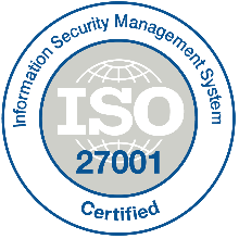 ISO 27001 Information Security Management System certified emblem